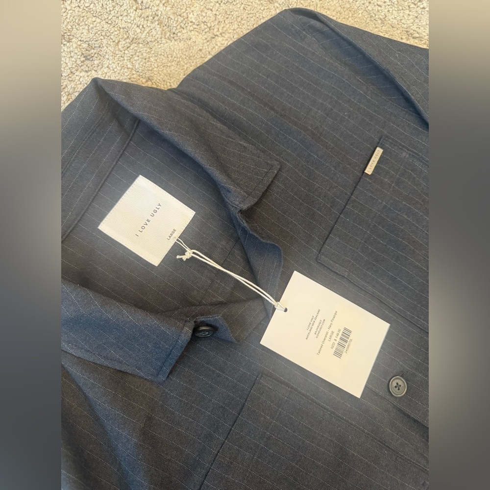 I Love Ugly Pinstripe Overshirt / Jacket – Men’s Large - Picture 3 of 8
